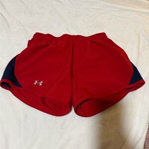 Under Armour Crimson and Navy Sports Shorts